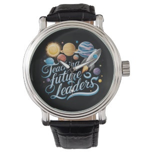 Lehrkräfte für Weltraumplaneten für zukünftige Füh Armbanduhr