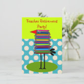 Lehrkräfte im Ruhestand Party Einladungen Buch Vög (Stehend Vorderseite)