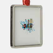 Lehrkräfte Liebe Lehren Ornament Aus Metall (Rechts)