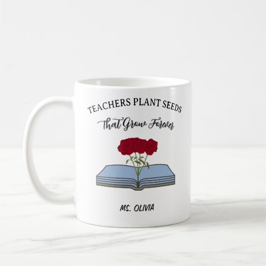 Lehrkräfte - Pflanze - Geschenk für Lehrer Kaffeetasse (Links)