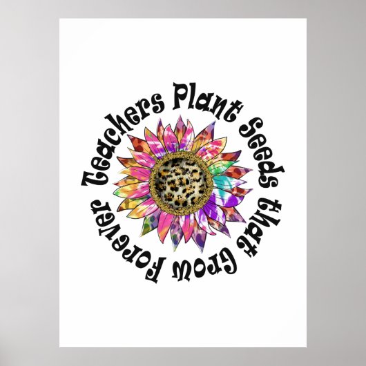 Lehrkräfte Pflanze Saatgut Poster (Vorne)