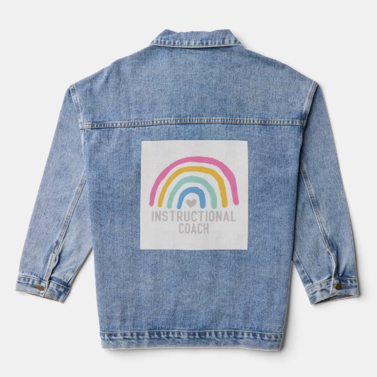 Lehrlehrer: Regenbogen des Lernens Jeansjacke (Rückseite)