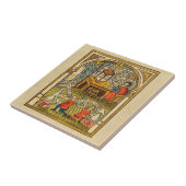 Lehrlinge in einem mittelalterlichen Labor Fliese (Seite)