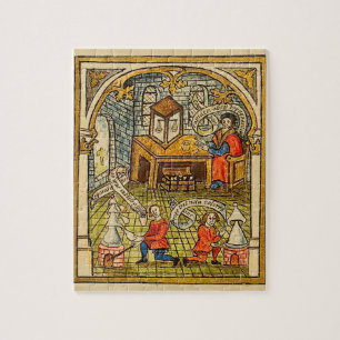 Lehrlinge in einem mittelalterlichen Labor Puzzle