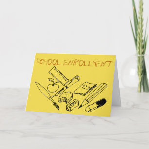 Lehrmaterialien zur Einschulungs-Einladung Einladung