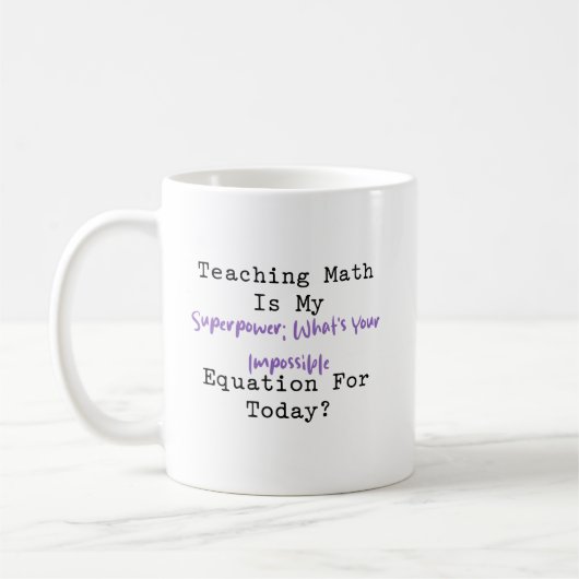 Lehrmathe-Held | Unmögliche Gleichung Kaffeetasse (Links)
