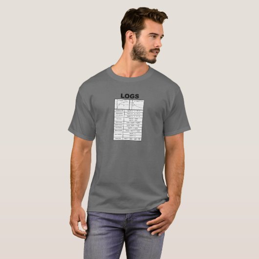 Lehrmathematik Algebra LOGS und logarithmische Req T-Shirt (Vorne ganz)