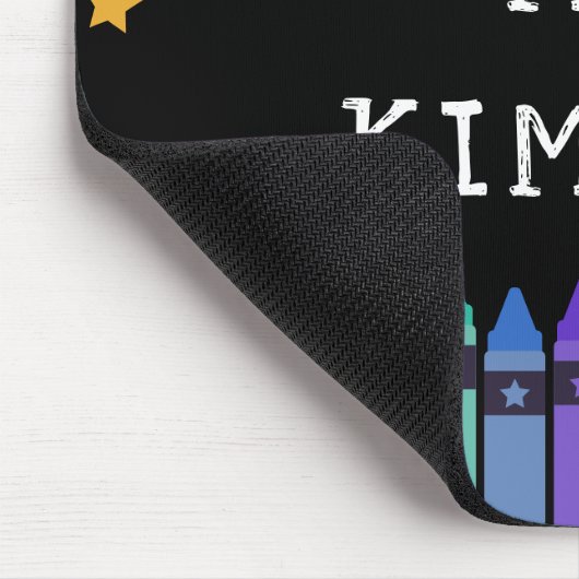 Lehrplan für schwarze Crayons & Stars 3 Mousepad (Ecke)
