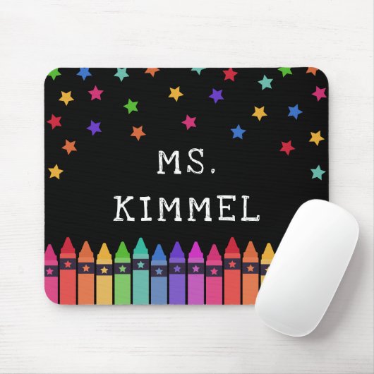 Lehrplan für schwarze Crayons & Stars 3 Mousepad (Mit Mouse)