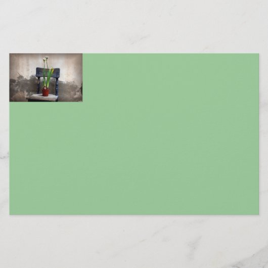 Lehrstuhl und Blume Briefpapier (Vorderseite)