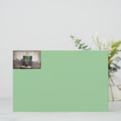 Lehrstuhl und Blume Briefpapier (Stehend Vorderseite)