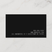 Lehrveranstaltungen für Orchesterdirektor Visitenkarte (Rückseite)