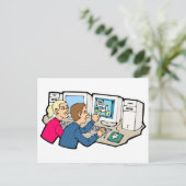 Lehrveranstaltungen in der Computerklasse Postkarte (Stehend Vorderseite)