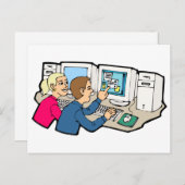Lehrveranstaltungen in der Computerklasse Postkarte (Vorne/Hinten)