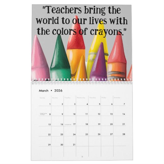 Lehrzeitplan Kalender (Mär 2026)