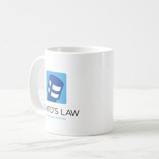 Lehto's Law Logo Kaffeetasse (Vorderseite Links)