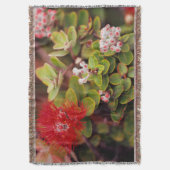 Lehua blüht in den Vulkanen Hawaiis Decke (Vorderseite Vertikal)