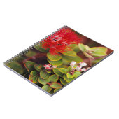 Lehua blüht in den Vulkanen Hawaiis Notizblock (Linke Seite)