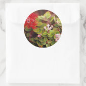 Lehua blüht in den Vulkanen von Hawaii Runder Aufkleber (Tasche)