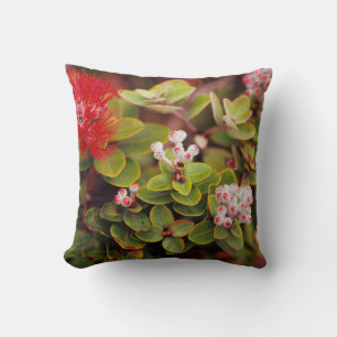 Lehua-Blüten in Hawaii-Vulkanen Kissen