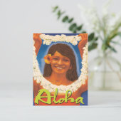 Lei Aloha Postkarte (Stehend Vorderseite)