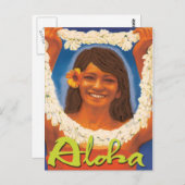 Lei Aloha Postkarte (Vorne/Hinten)