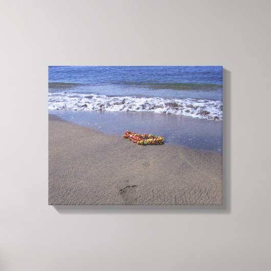 Lei am Strand Leinwanddruck (Vorderseite)