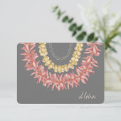 Lei Day - Dove, Custom Aloha Card Dankeskarte (Stehend Vorderseite)