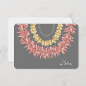 Lei Day - Dove, Custom Aloha Card Dankeskarte (Vorne/Hinten)