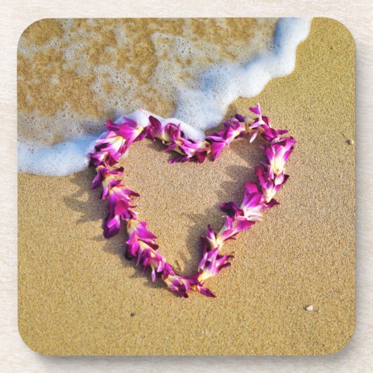 Lei Heart Getränkeuntersetzer (Vorderseite)