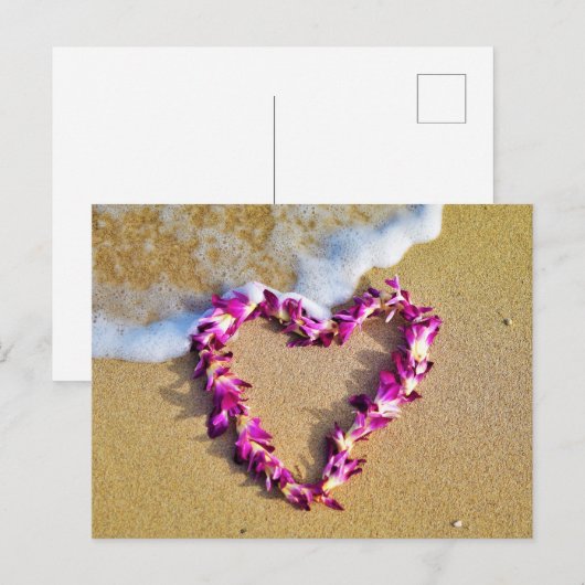 Lei Heart Postkarte (Vorne/Hinten)