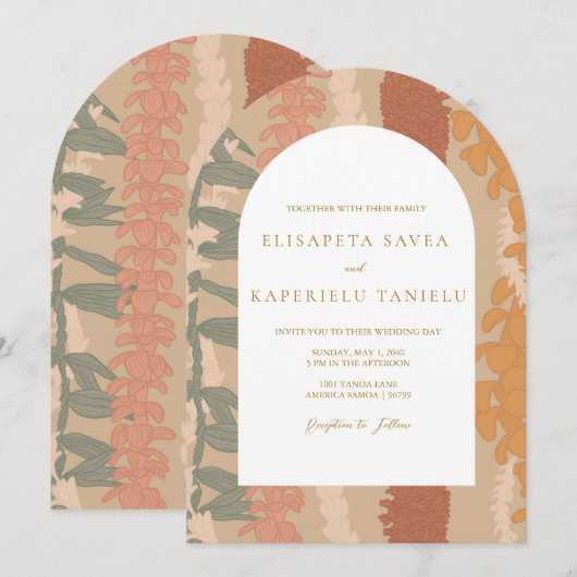 Lei Invitation Einladung (Vorne/Hinten)