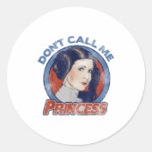 Leia Don't Call Me Princess Graphic C1  Runder Aufkleber (Vorderseite)