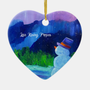 Leia Rising Propes Snowman Traumreise Keramik Orna Ornament