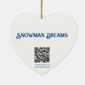 Leia Rising Propes Snowman Traumreise Keramik Orna Ornament (Hinten)