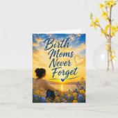 Leibliche Mütter vergessen nie Karte (Gelbe Blume)