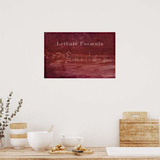 Leibniz Pi Formel - Math Poster (Küche)