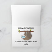 Leibsäule mit medizinischer Maske Karte (Innenseite)