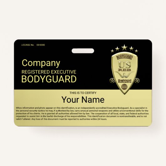 Leibwächter Ausweis (Vorderseite)