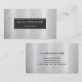 Leibwächter - Moderner Metalllook Visitenkarte (Vorne/Hinten)