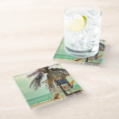 Leibwächter-Station |Florida Glasuntersetzer (Schrägansicht)