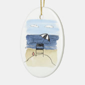 Leibwächter-Stuhl auf der Strand-Verzierung Keramikornament (Links)