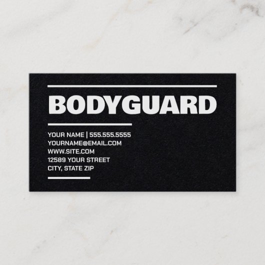 Leibwächter Visitenkarte (Vorderseite)