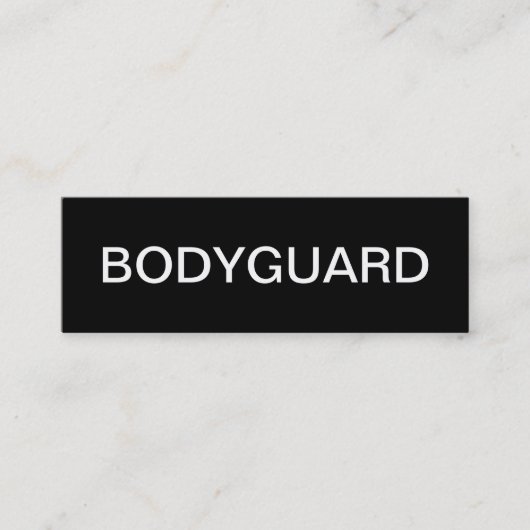 Leibwächter-Visitenkarten Mini Visitenkarte (Vorderseite)