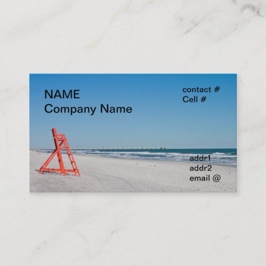 Leibwächterstrandstuhl Visitenkarte (Vorderseite)