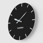 Leicester Black Face Time Zone Newsroom Wall Große Wanduhr (Winkel)