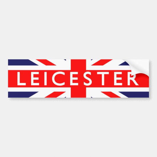 Leicester: Britische Flagge Autoaufkleber (Vorne)