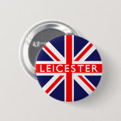 Leicester: Britische Flagge Button (Vorne & Hinten)
