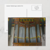 Leicester Cathedral organ, Leicestershire, Vereini Postkarte (Vorne/Hinten)