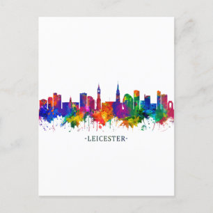 Leicester England Skyline Feiertagspostkarte